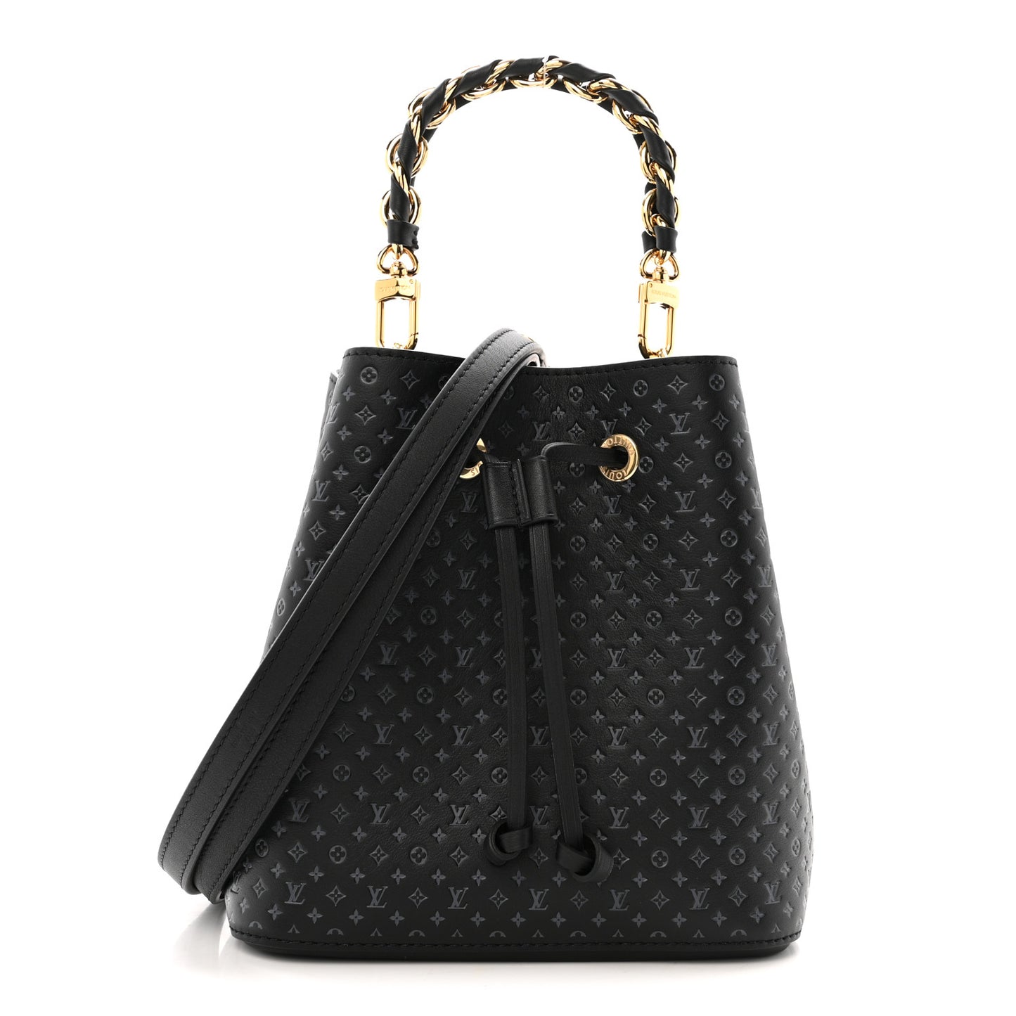 Calfskin Nanogram Embossed Neonoe BB Black