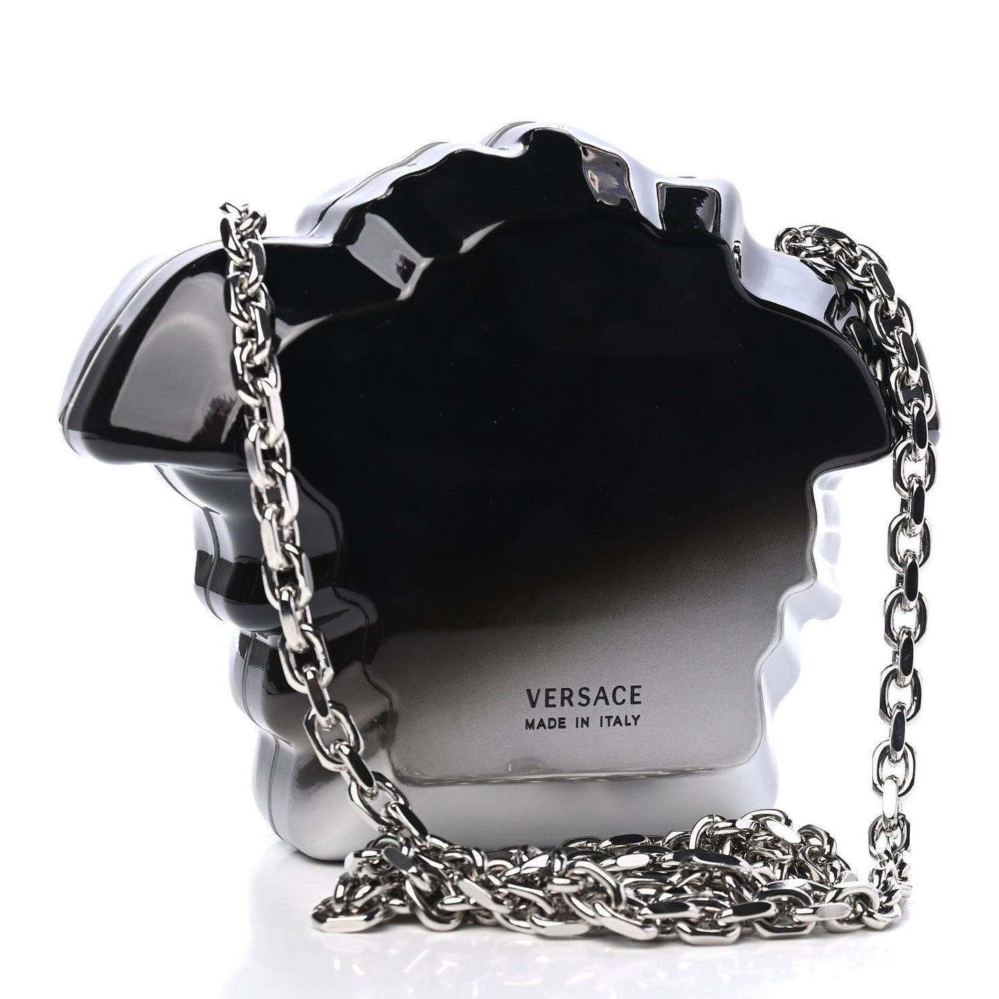Gradient Medusa Head Clutch Black Silver