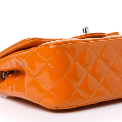 Chanel Patent Quilted Mini Square Flap Orange 6 of 12