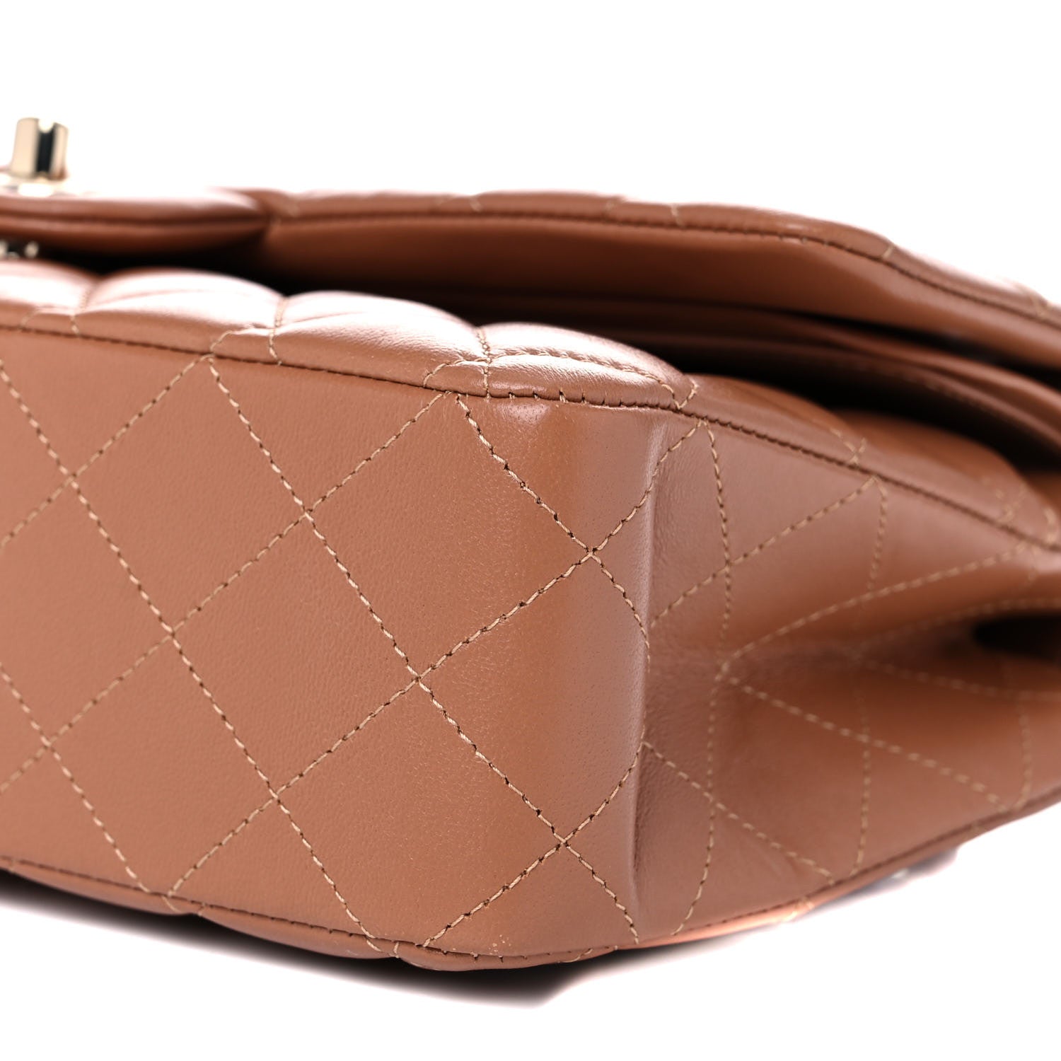 Chanel Lambskin Quilted Medium Double Flap Brown 6 of 10