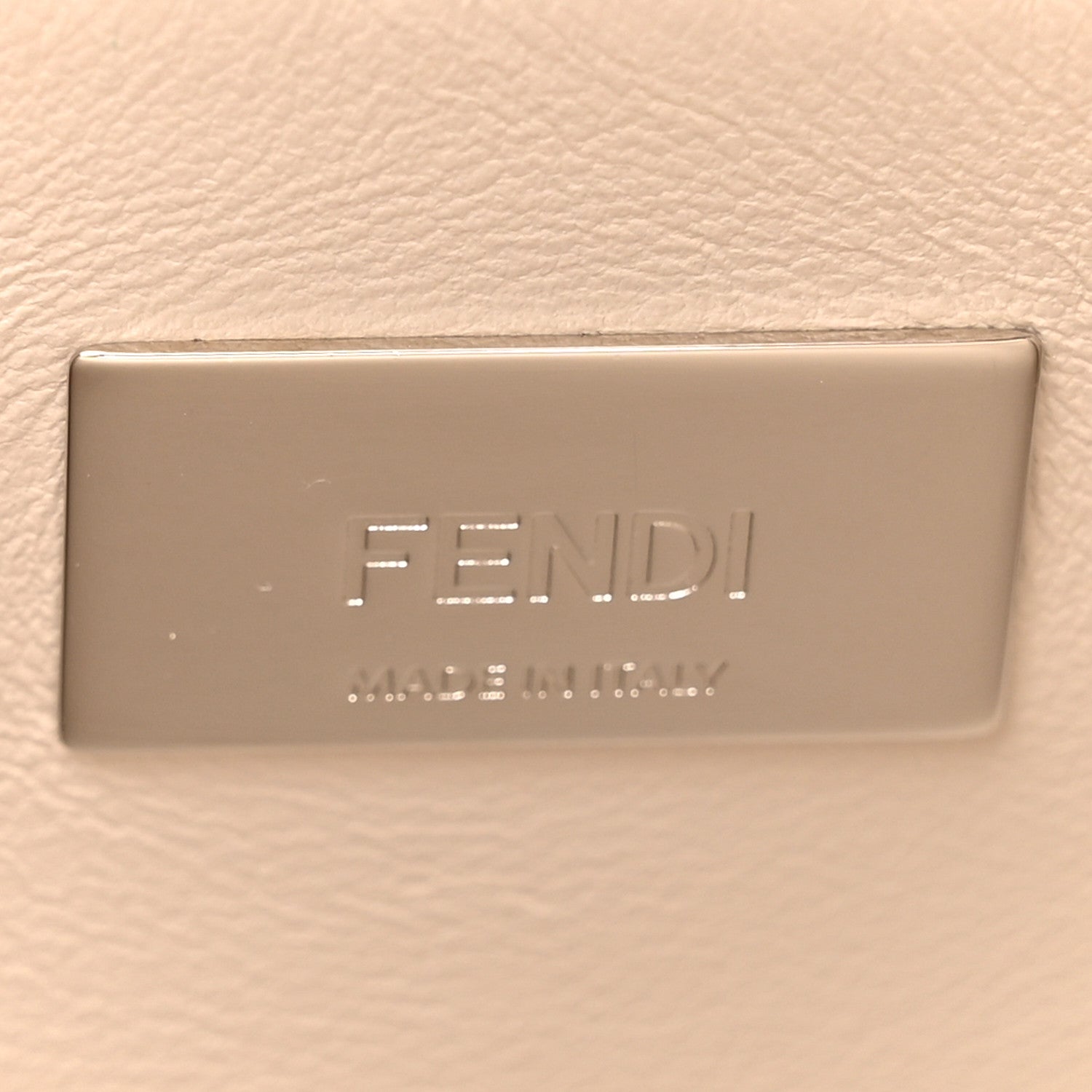 Fendi Vitello Seta Shiny Nappa Laces Mini Peekaboo I SEE U Satchel Latte 7 of 11