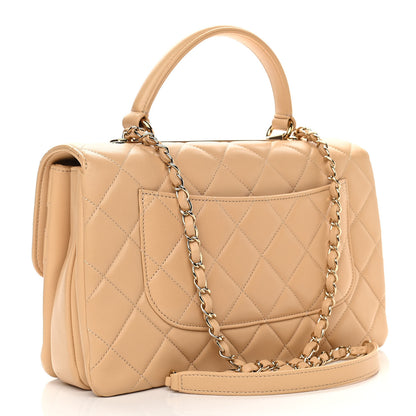 Chanel Lambskin Quilted Medium Trendy CC Flap Dual Handle Bag Beige 3 of 12