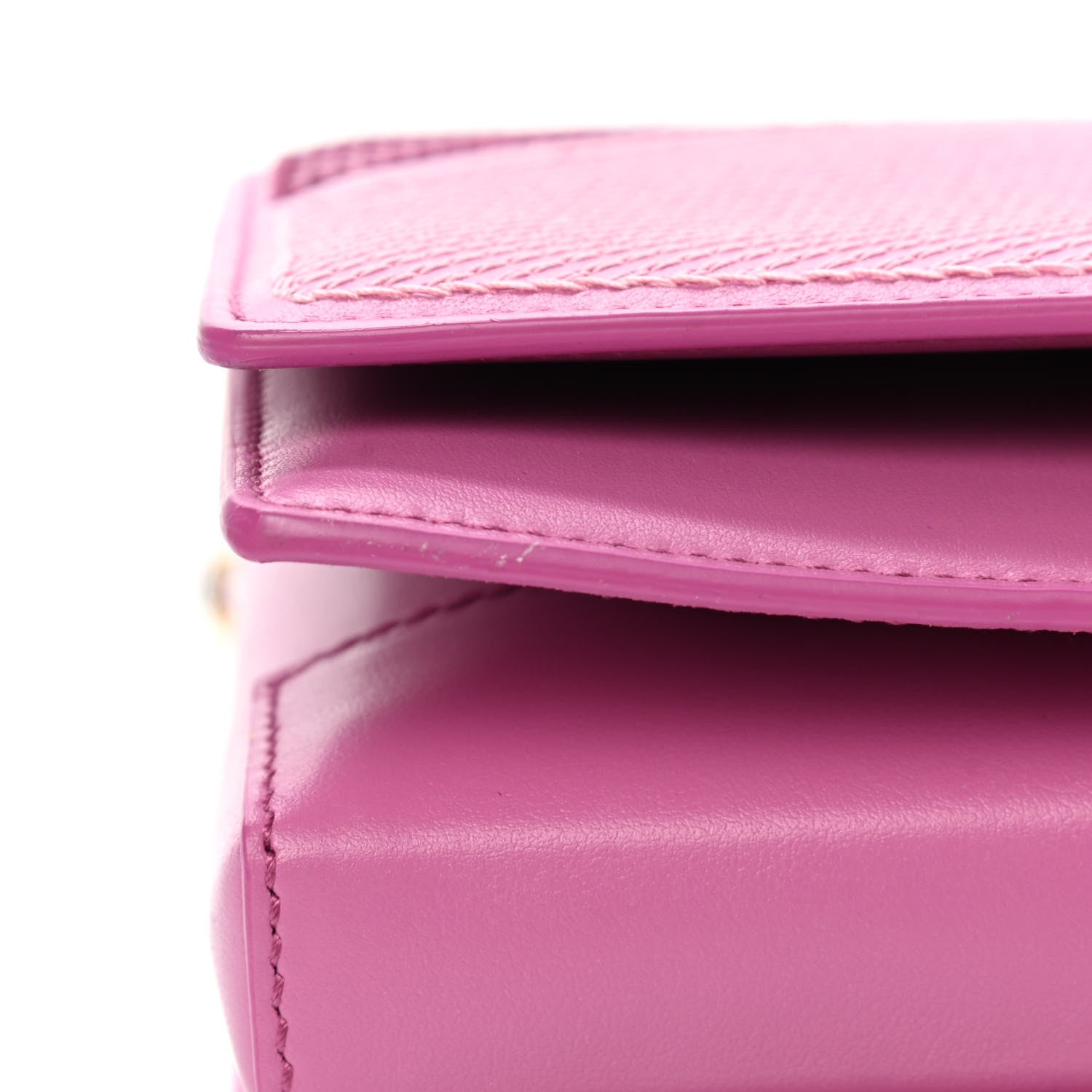 Salvatore Ferragamo Stitched Calfskin Medium Ginny Shoulder Bag Pink 11 of 11