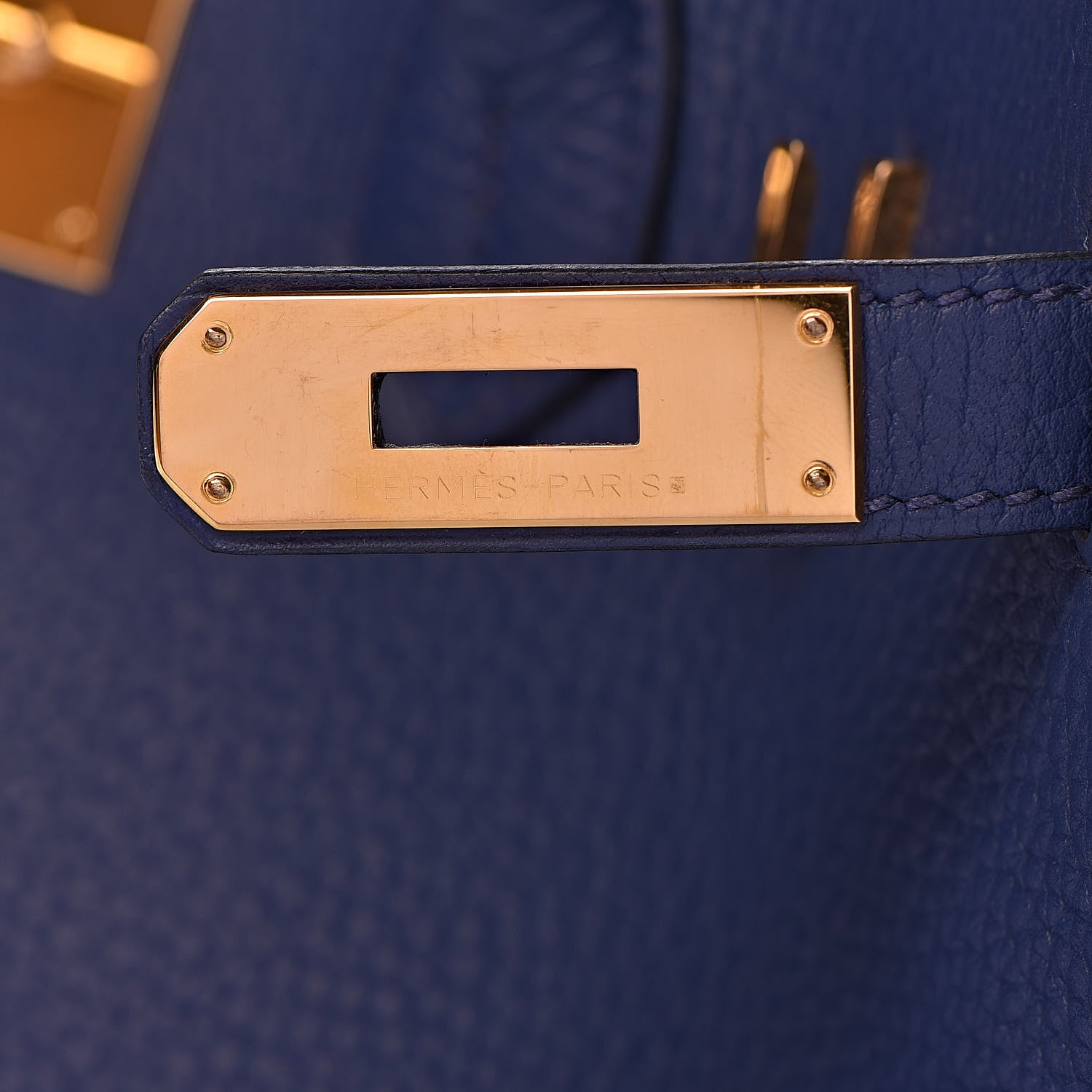 Hermes Taurillon Clemence Birkin 35 Bleu Saphir 24 of 37