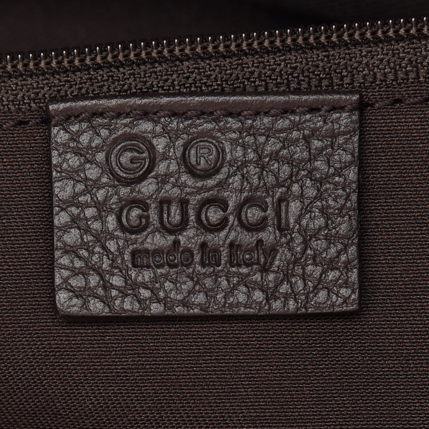 Gucci Denim Monogram Medium Abbey Tote Dark Brown 5 of 8