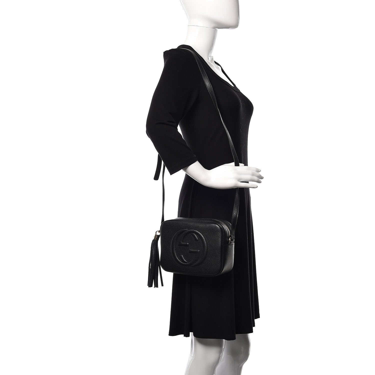 Gucci Pebbled Calfskin Small Soho Disco Bag Black 3 of 17
