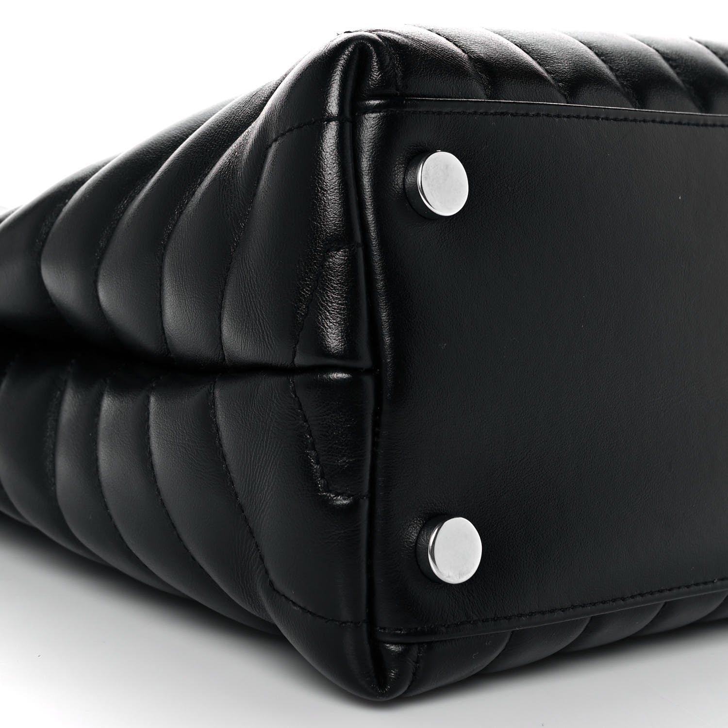 Saint Laurent Calfskin Y Quilted Monogram Large Loulou Shopper Black 8 of 9