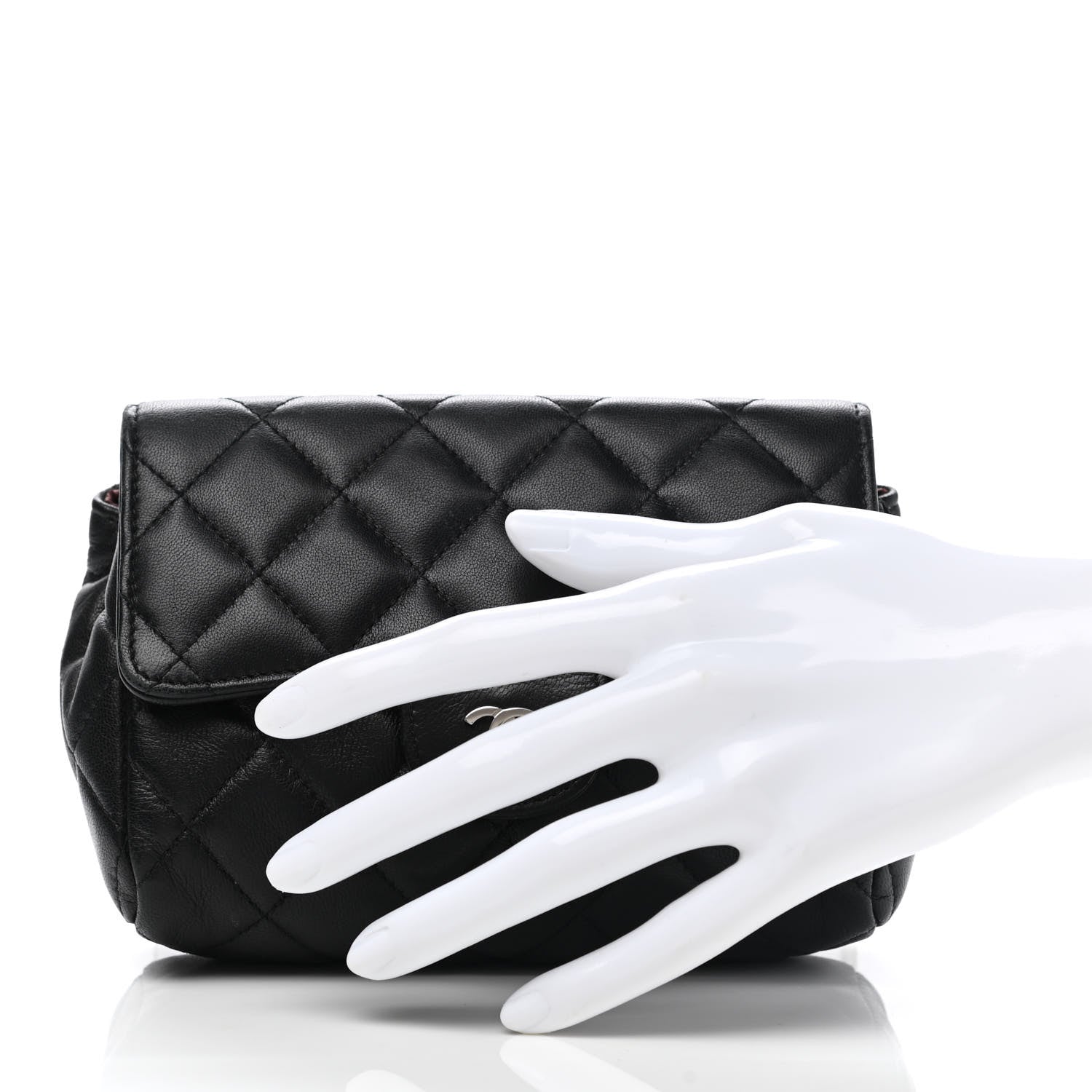 Chanel Lambskin Quilted Flap Cosmetic Case Black 2 of 9