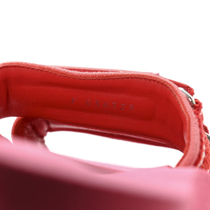 Chanel Fabric Rubber Coco Slides 38 Red 9 of 11