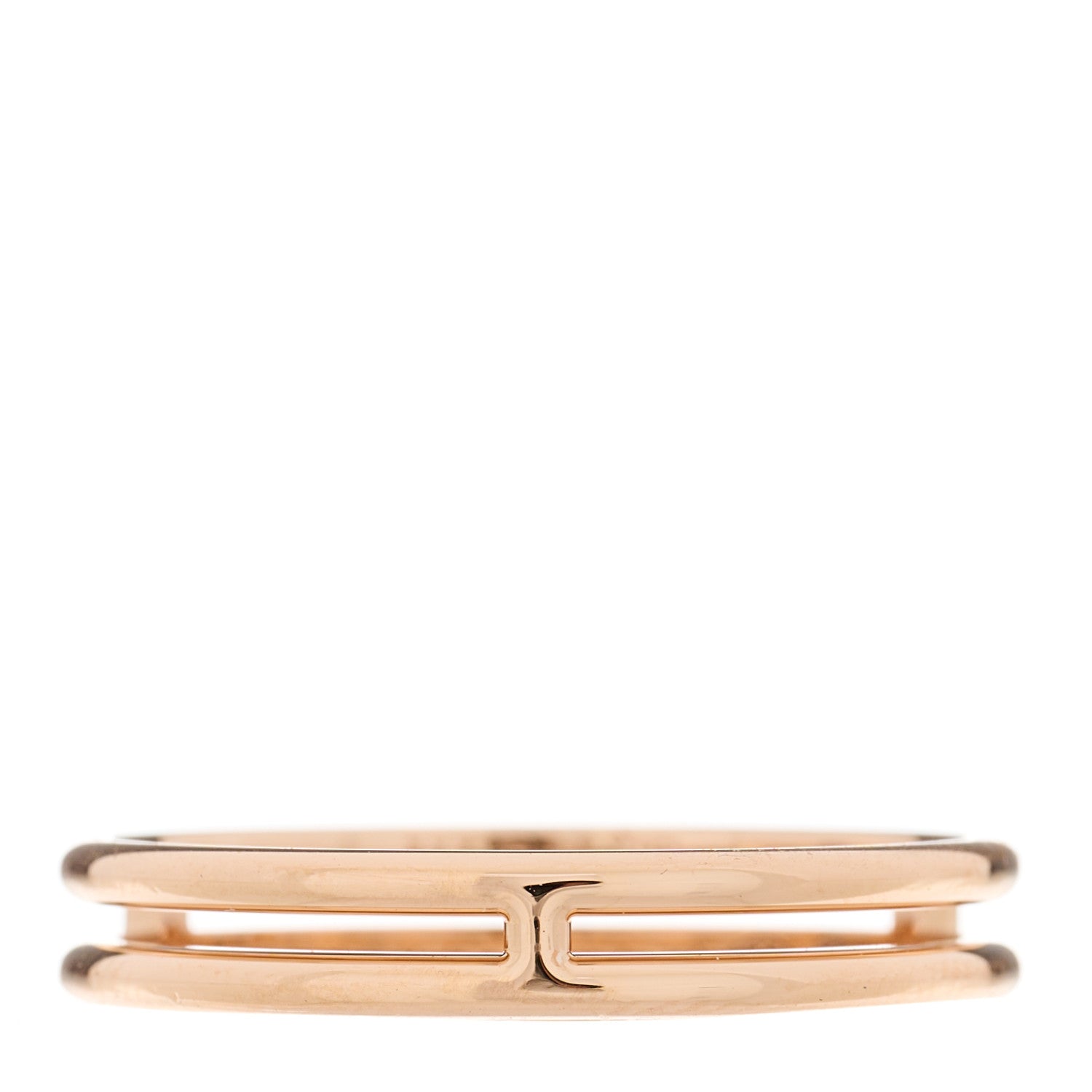 Hermes 18K Rose Gold Ariane Wedding Band Ring 60 9 1 of 5