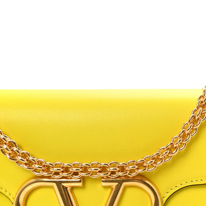 Valentino Garavani Calfskin Vlogo Loco Shoulder Bag Bright Lemon 7 of 9