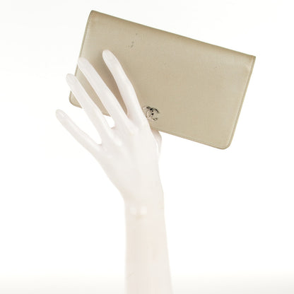 Chanel Caviar Sevruga Yen Wallet Beige 2 of 8