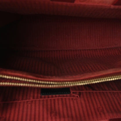 Fendi Vitello Elite Regular 2Jours Tote Rosso Scuro Ciliegia 5 of 15