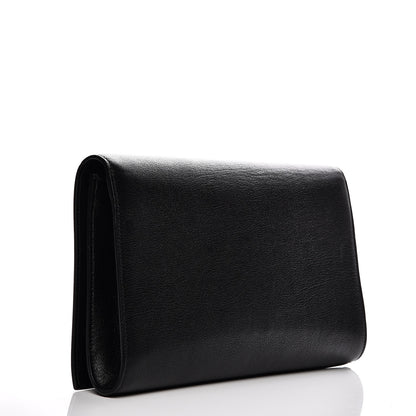 Saint Laurent Calfskin Monogram Large Belle De Jour Clutch Black 3 of 6