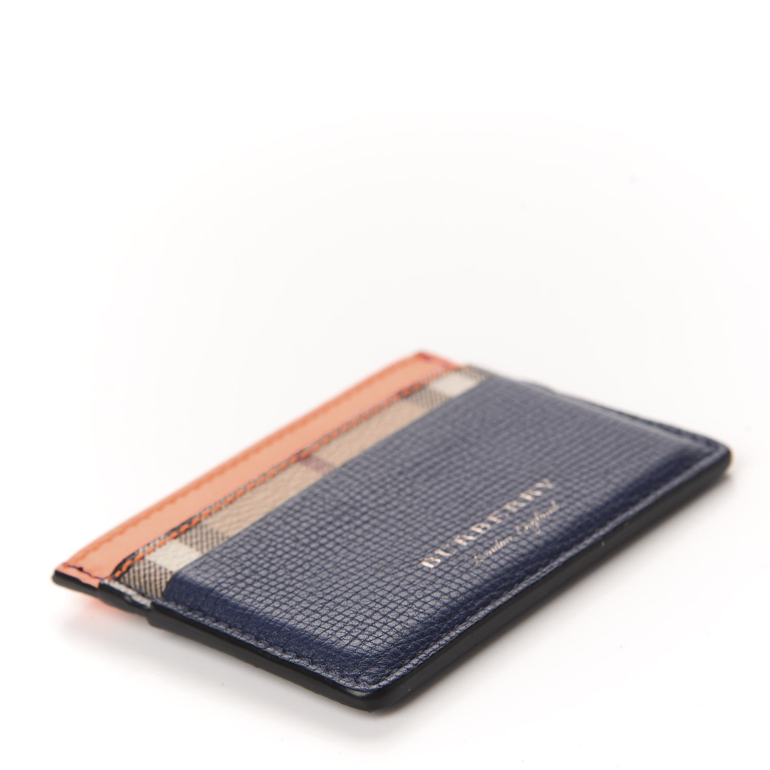 Burberry Grainy Calfskin Haymarket Check Sandon Card Case Multicolor 4 of 9