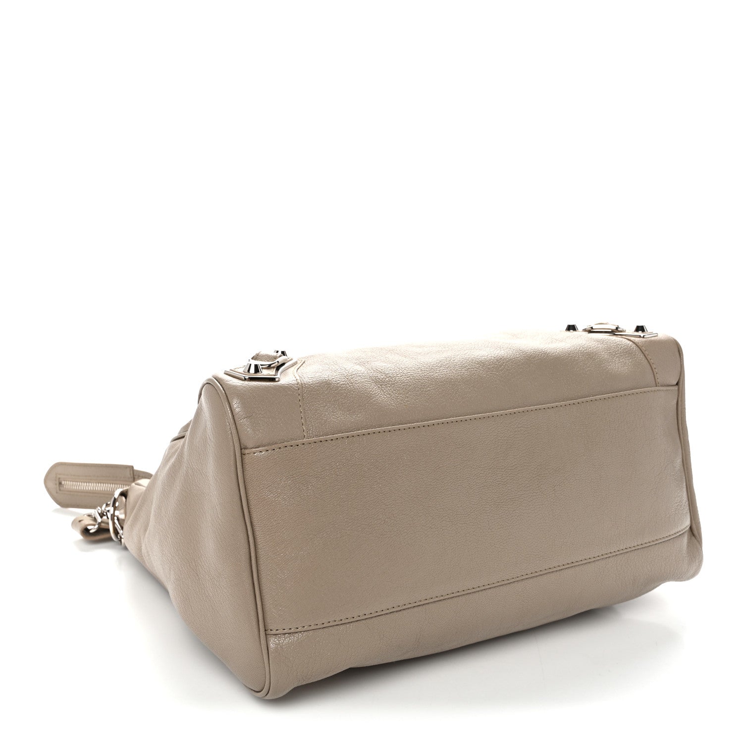 Balenciaga Chevre Silver Metallic Edge Hardware Velo Beige Dune Argille 5 of 11
