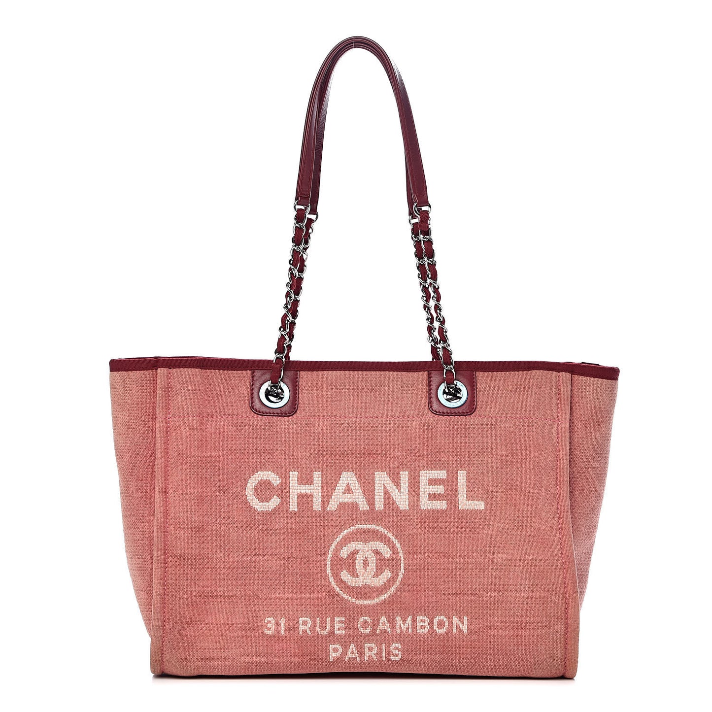 Canvas Small Deauville Tote Red