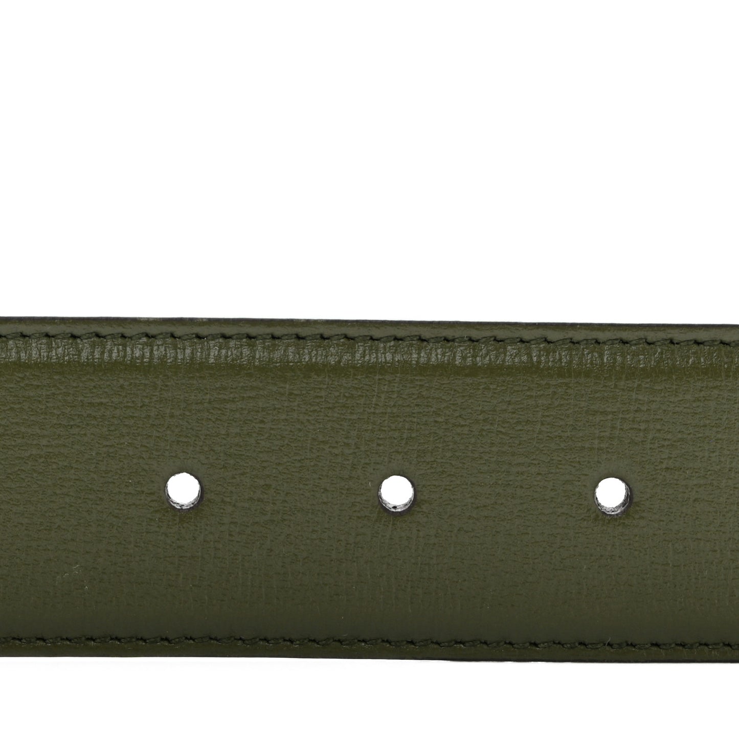Azalea Calfskin Enamel Monochrome Double G 40mm Belt 75 30 Military Wood