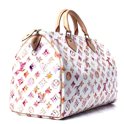 Louis Vuitton Watercolor Aquarelle Speedy 35 White 2 of 4