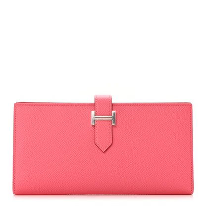 Hermes Epsom Bearn Gusset Wallet Rose Lipstick 1 of 7