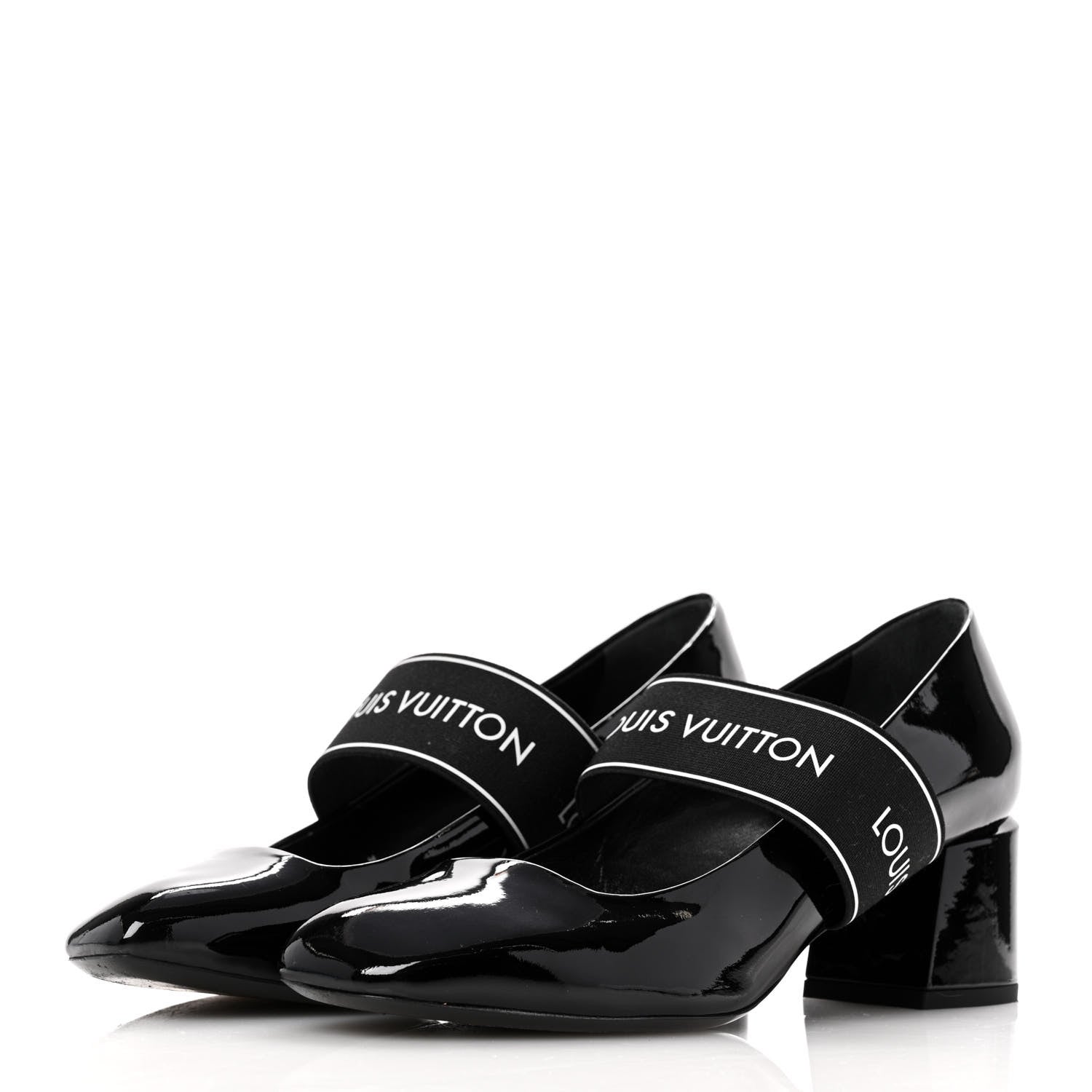 Louis Vuitton Patent Uncover Pumps 38 Black 4 of 11