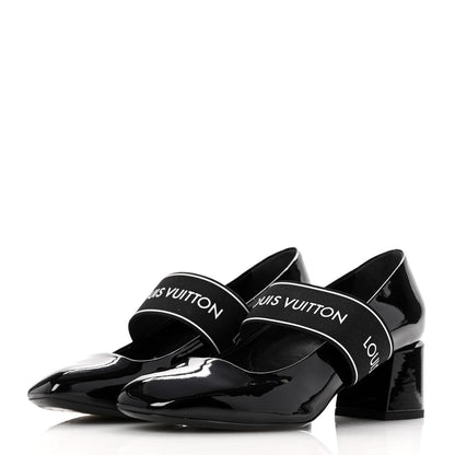 Louis Vuitton Patent Uncover Pumps 38 Black 4 of 11