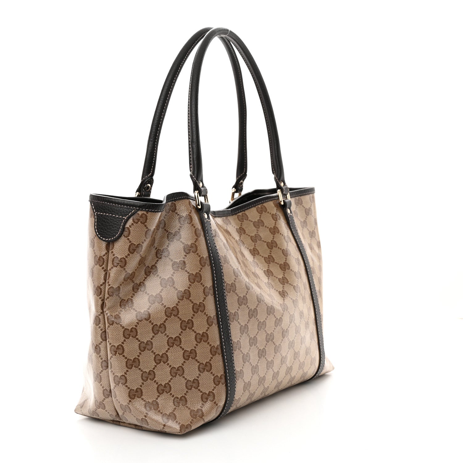 Gucci Crystal Monogram Medium Joy Tote Beige Ebony Testa Di Moro 3 of 12