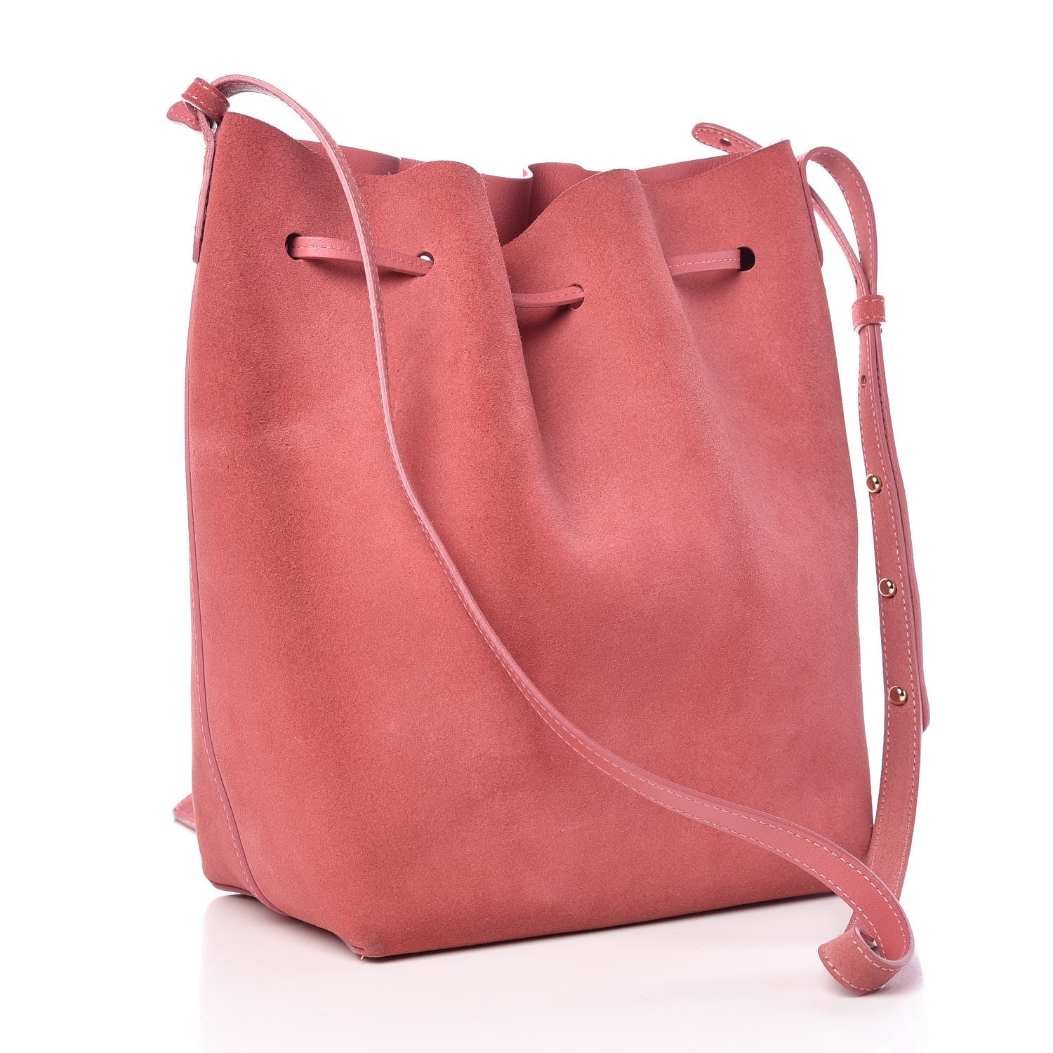 Mansur Gavriel Suede Bucket Bag Blush 4 of 12