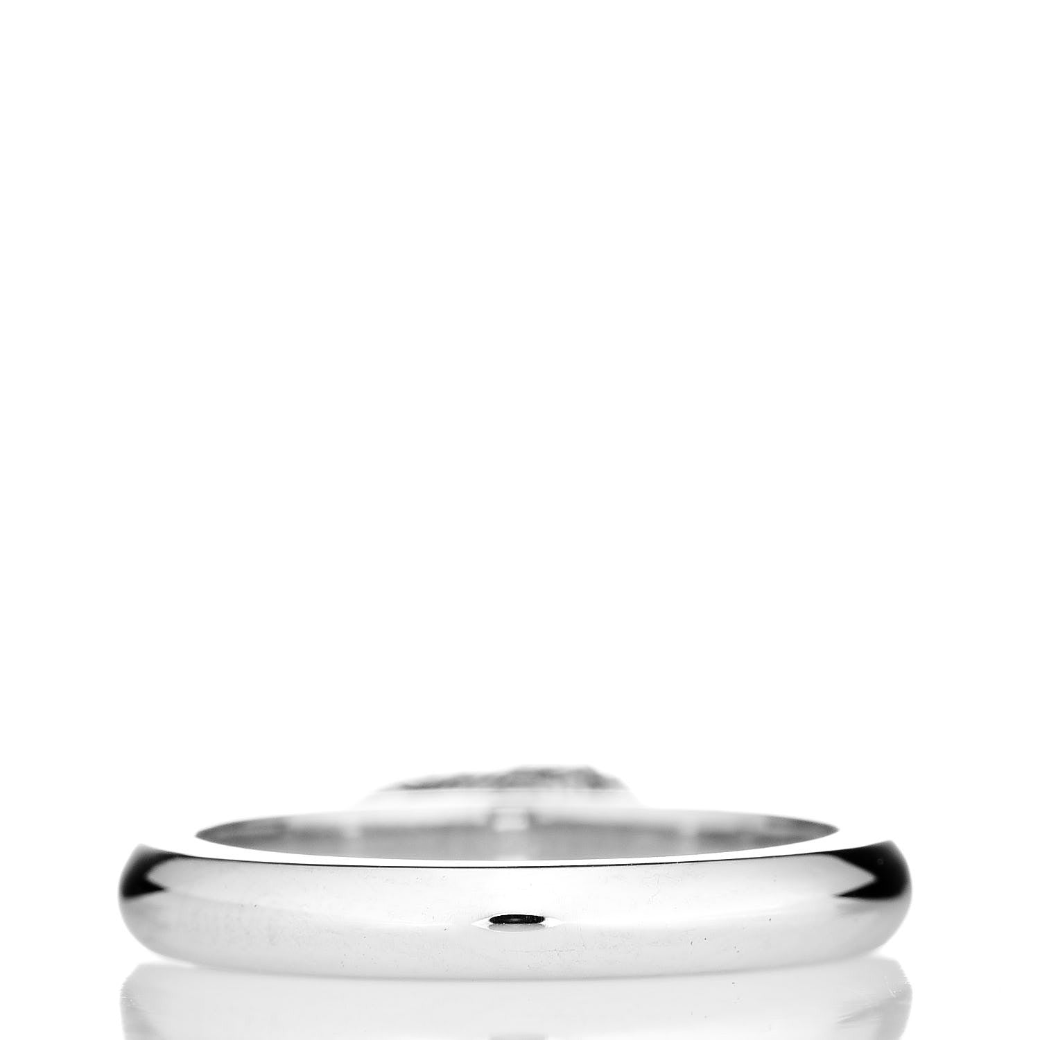 Tiffany Platinum Diamond Heart Charm Ring 49 4.75 3 of 4