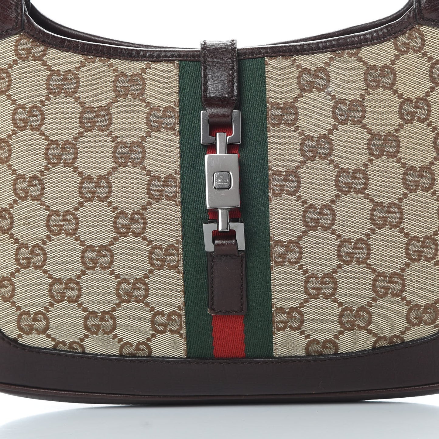 Monogram Web Small Jackie O Hobo Dark Brown