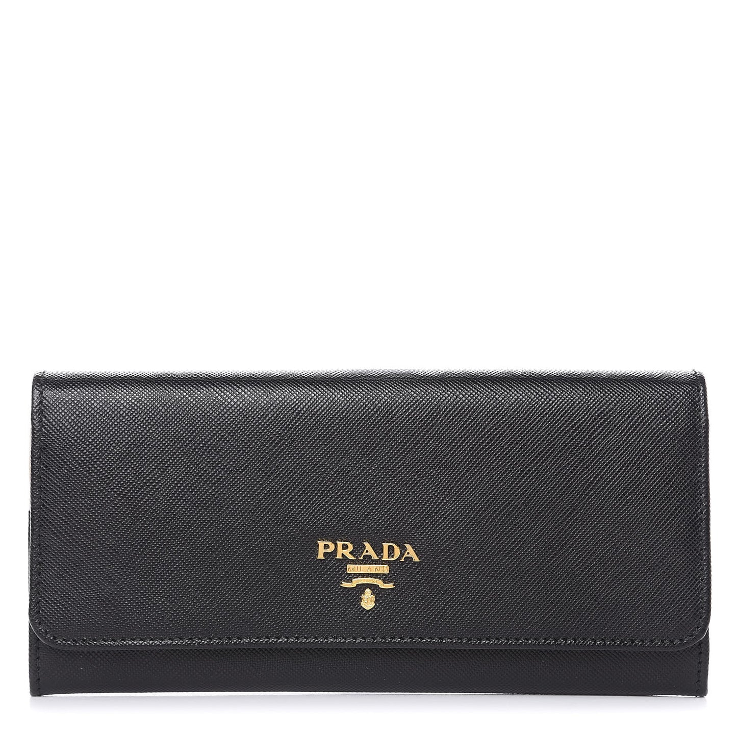 Saffiano Colour Continental Flap Wallet Black