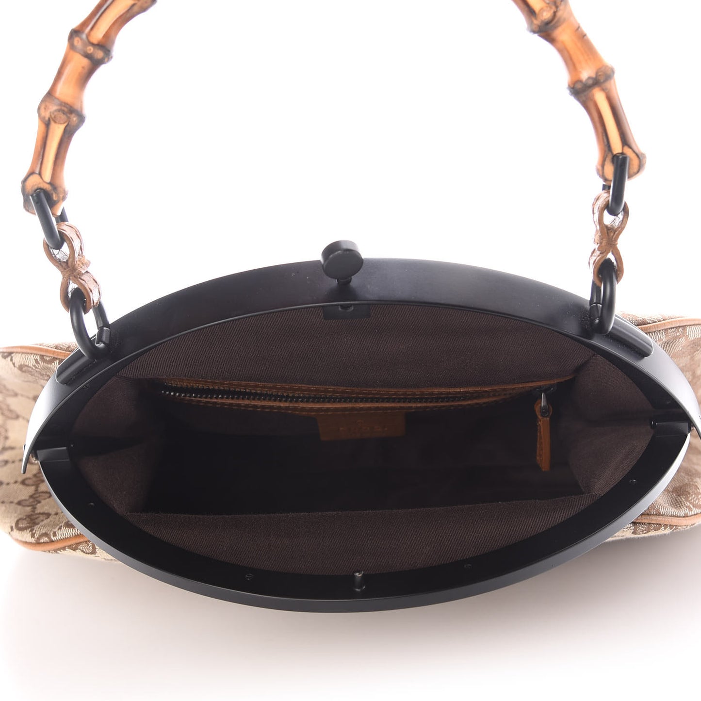 Monogram Bamboo Top Handle Bag Brown
