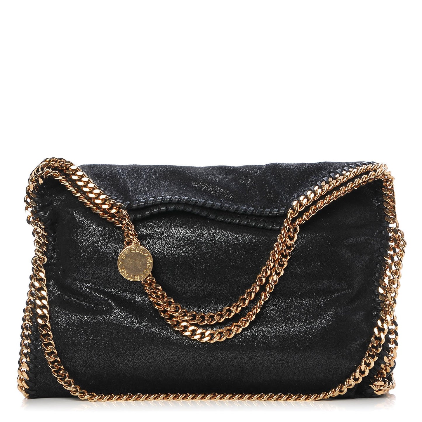 Shaggy Deer Falabella Fold Over Tote Black