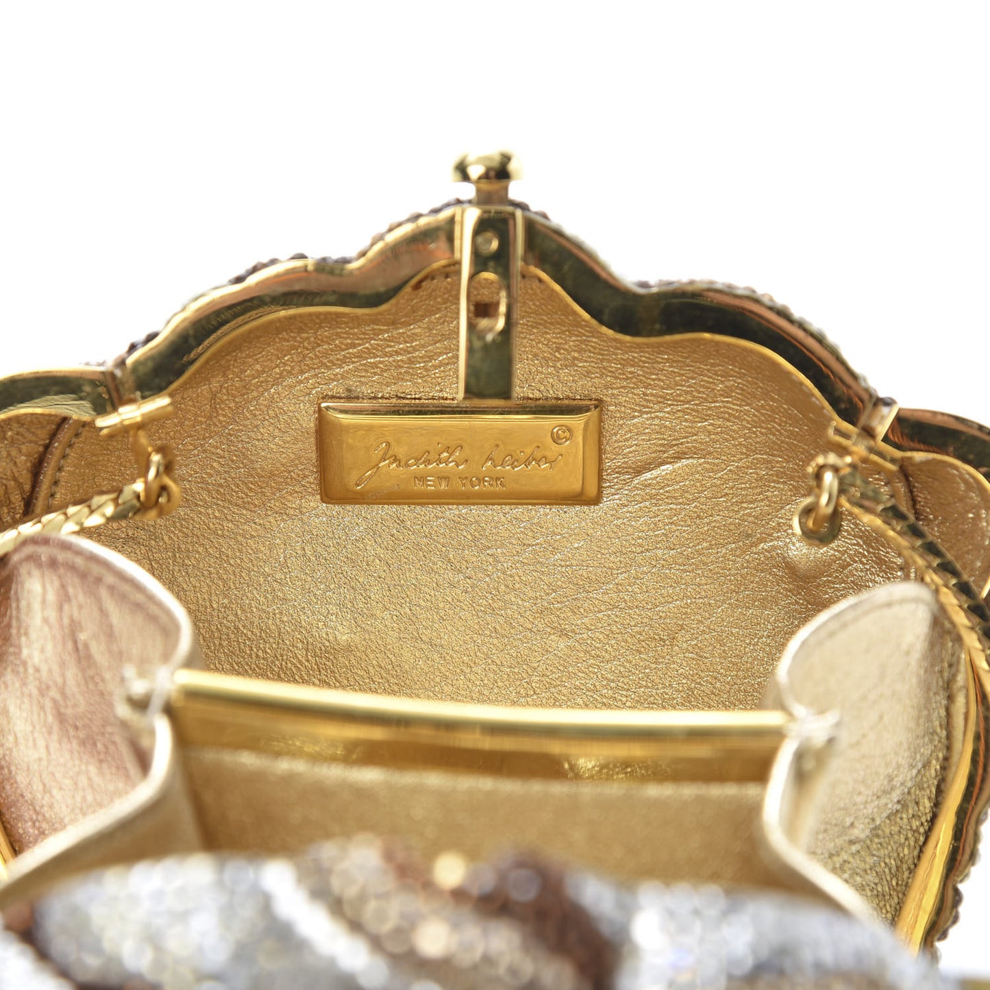 Swarovski Crystal Lion King Minaudiere Clutch Silver Multicolor