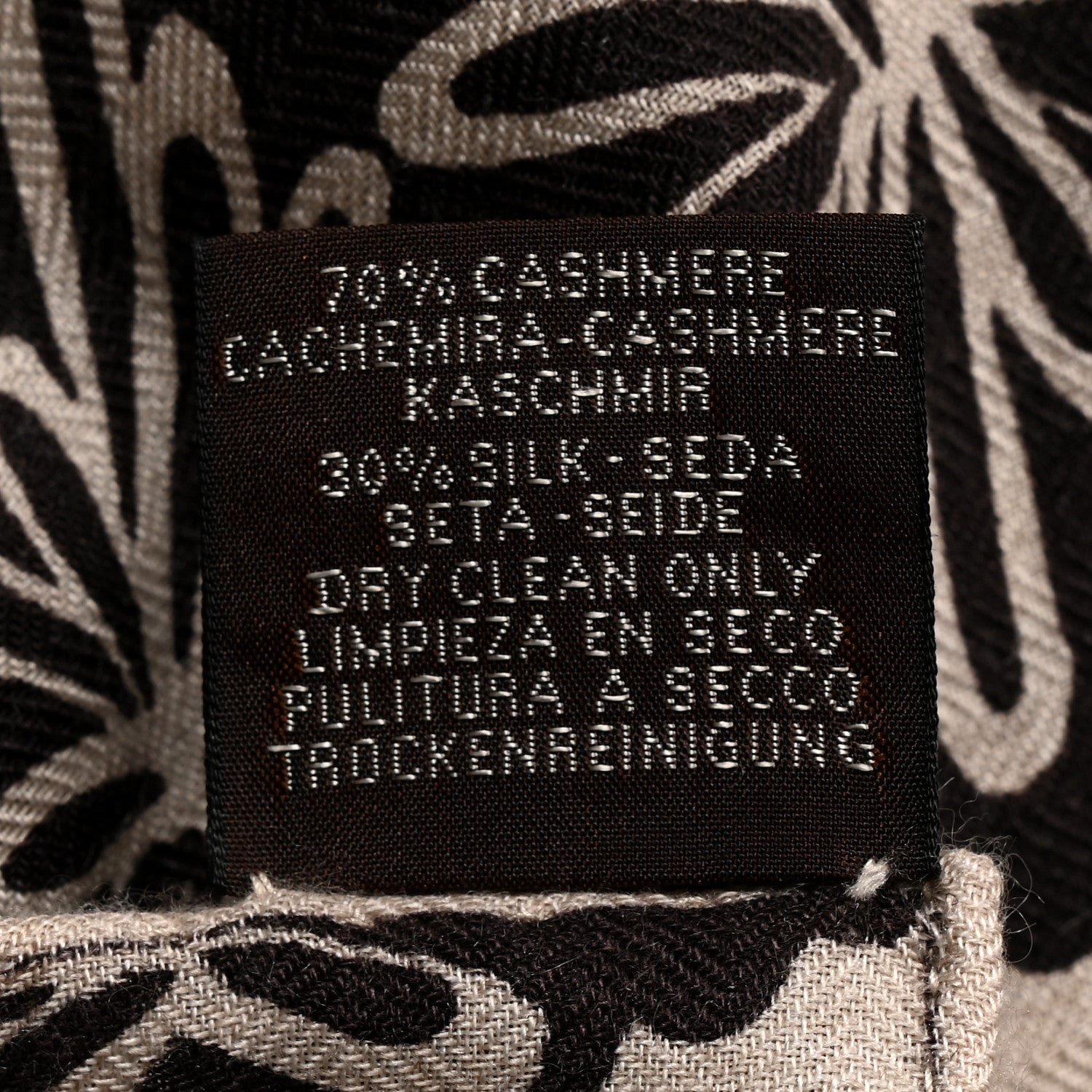 Hermes Cashmere Silk The Three Graces Shawl 140 Naturel Brun 3 of 6
