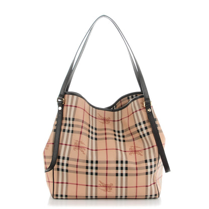 Burberry Haymarket Check Large Canterbury Tote Chocolate 1 of 8