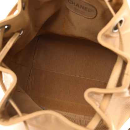 Chanel Caviar CC Drawstring Shoulder Bag Beige 5 of 12