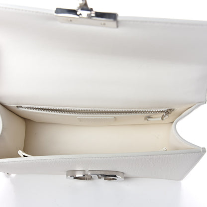 Christian Dior Grained Calfskin 30 Montaigne Chain Flap Bag White 5 of 8