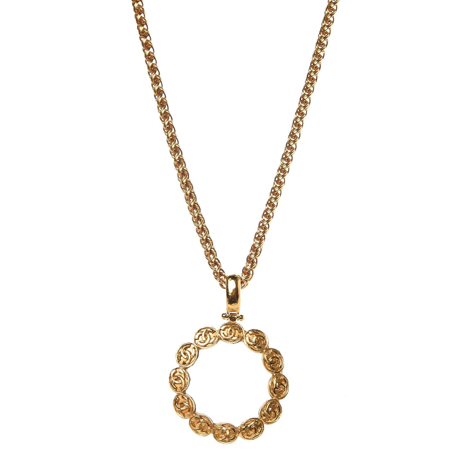 Chanel Loupe Magnifying Glass Necklace Gold 1 of 6
