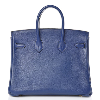Hermes Taurillon Novillo Birkin 25 Bleu Saphir 4 of 34
