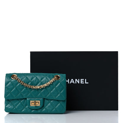 Chanel Aged Calfskin Quilted 2.55 Reissue Mini Flap Green 10 of 10