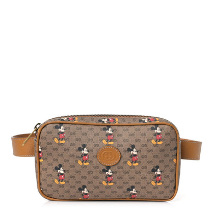 Gucci X DISNEY Mini Vintage GG Supreme Monogram Mickey Mouse Small Belt Bag 90 36 Beige Vintage Sun Oil 1 of 9