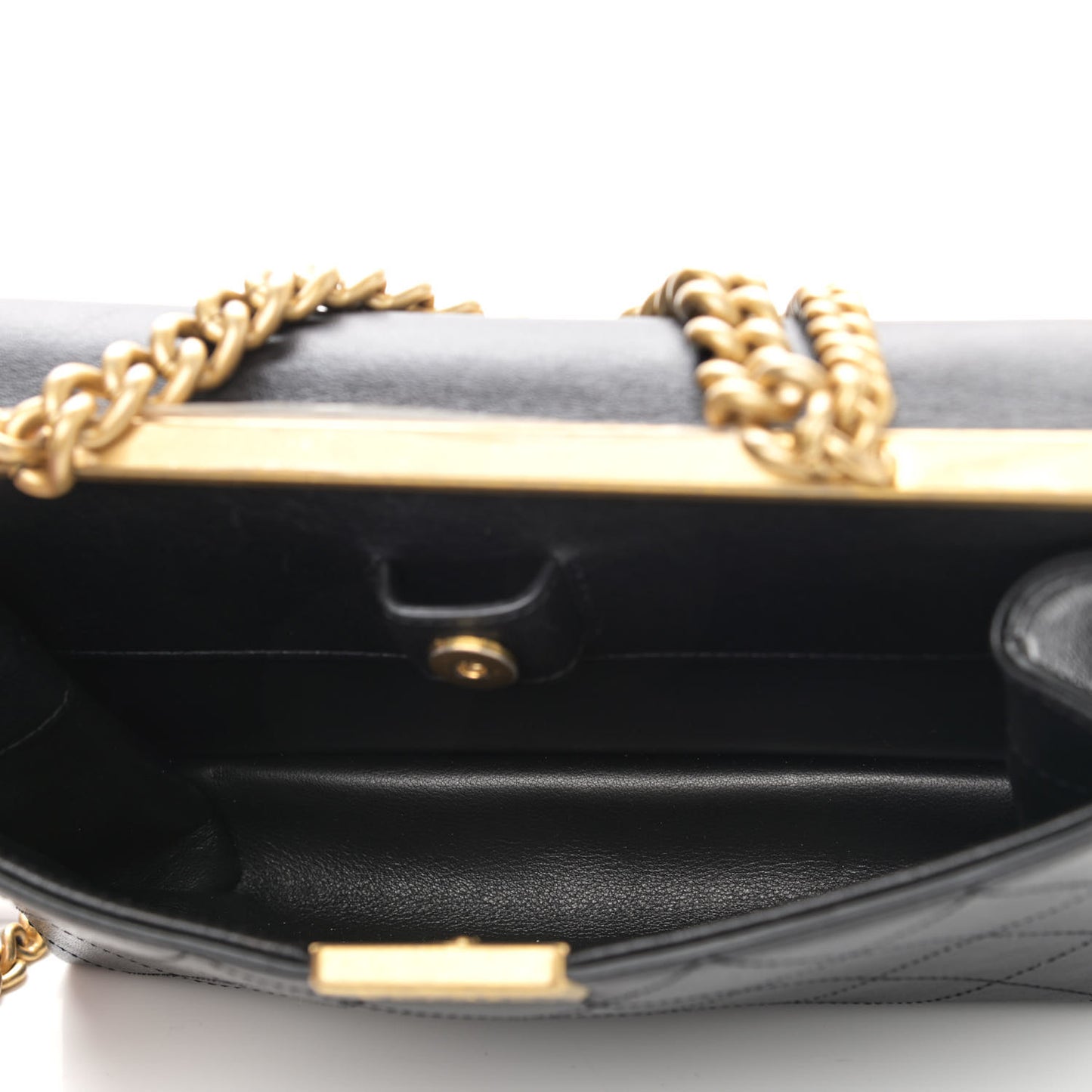 Lambskin Stitched Coco Luxe Small Flap Black