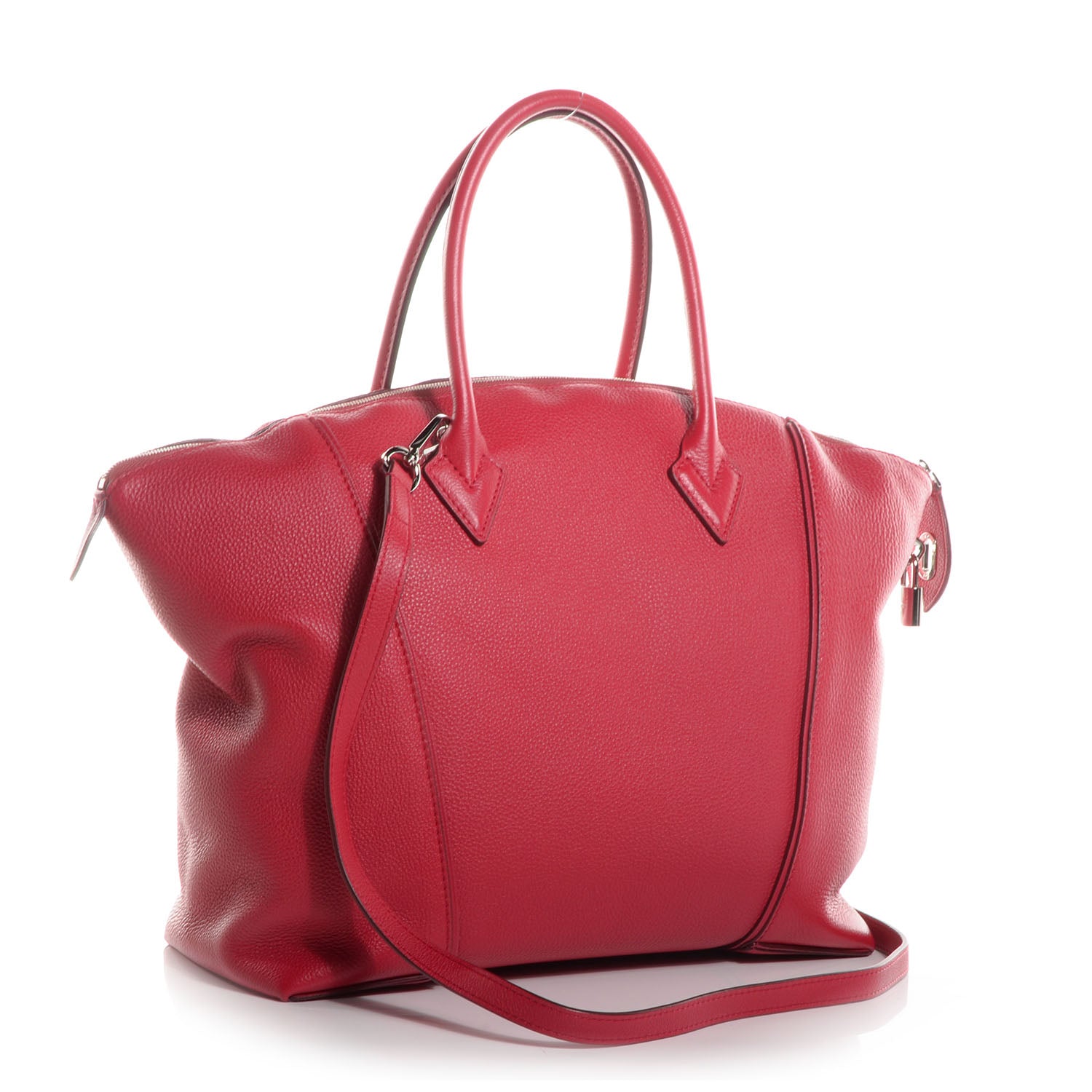 Louis Vuitton Veau Cachemire Soft Lockit MM Framboise 3 of 8