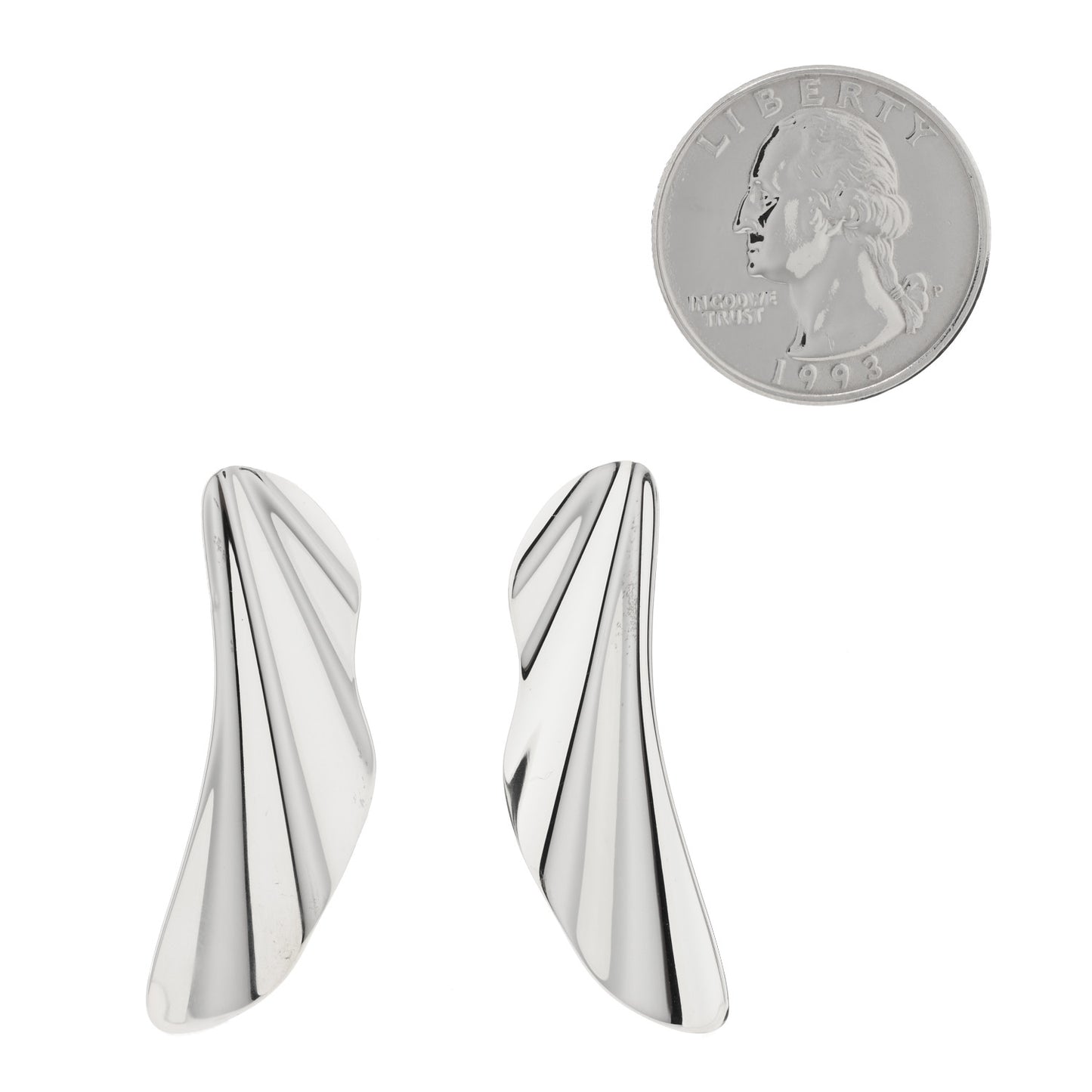 Sterling Silver Small High Tide Earrings