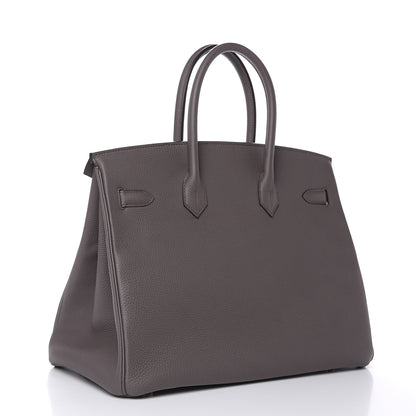 Hermes Togo Birkin 35 Etain 4 of 29