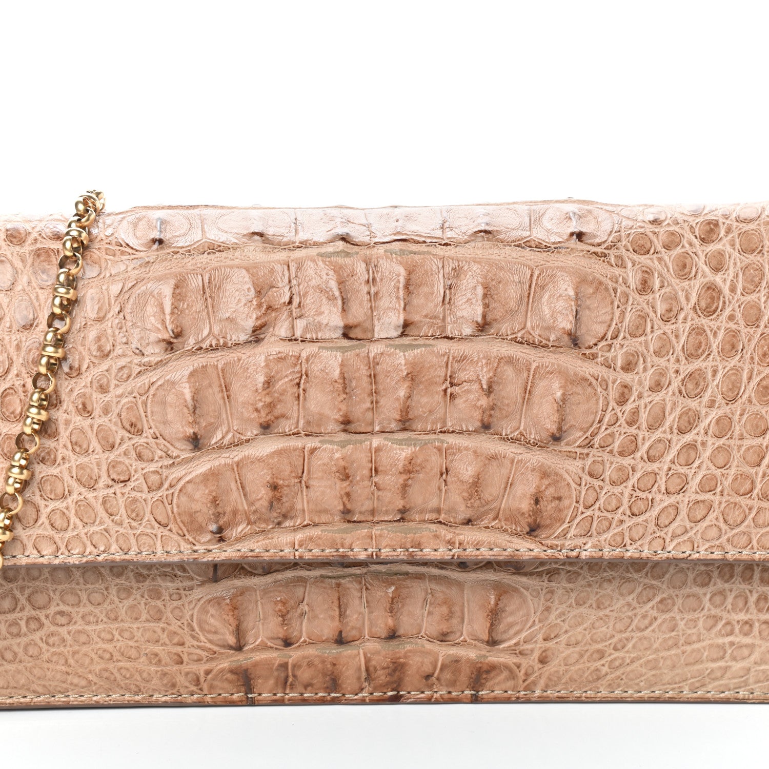 Delvaux Alligator Chain Clutch Naturel 8 of 10