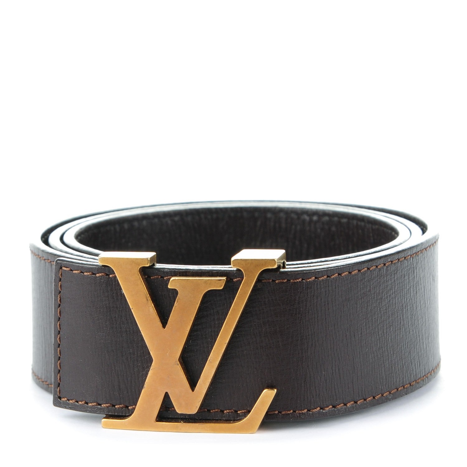 Louis Vuitton Utah LV Initiales 40mm Belt 85 34 Coffee 1 of 7