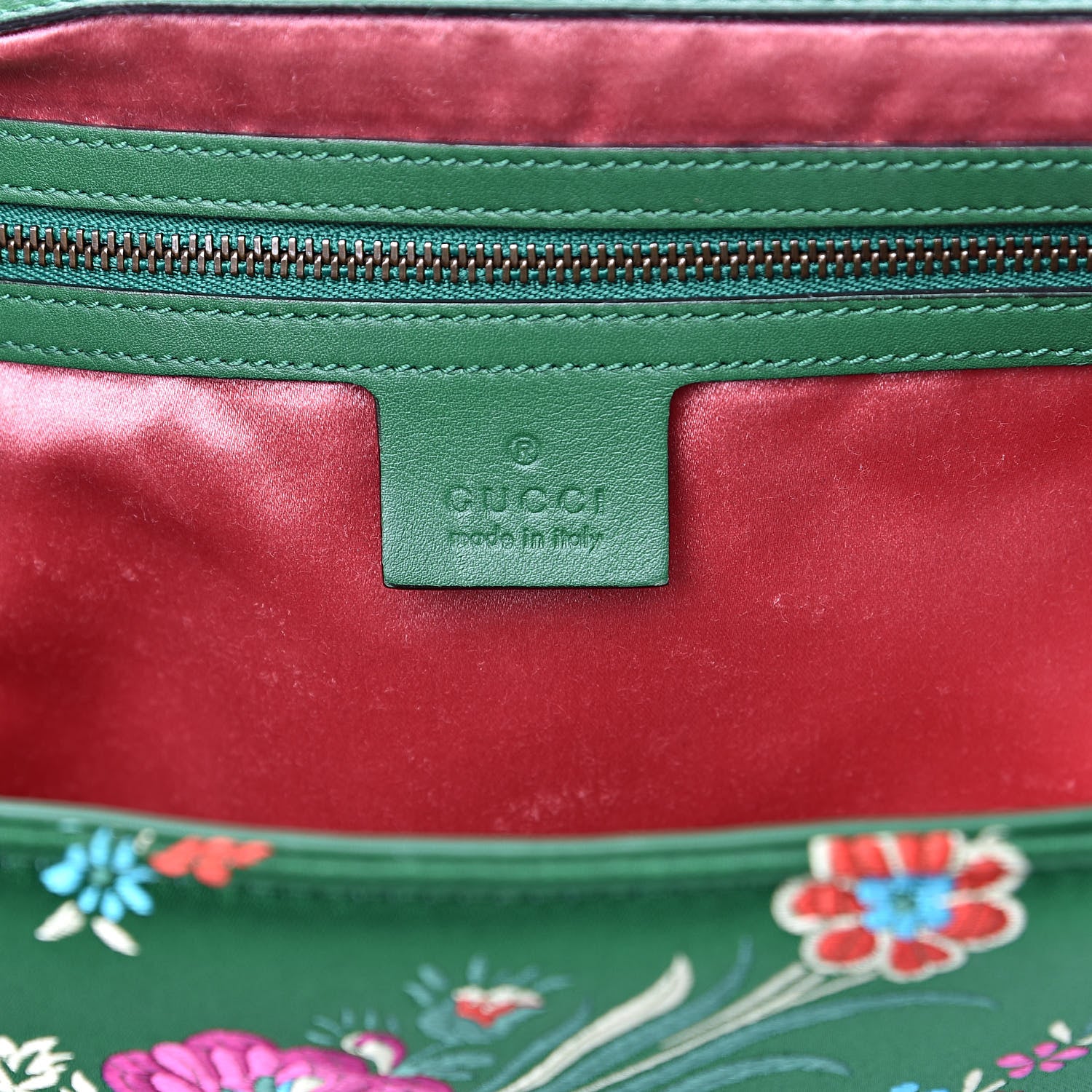 Gucci Jacquard Matelasse Floral Maxi GG Marmont Top Handle Shoulder Bag Green Multicolor 6 of 19