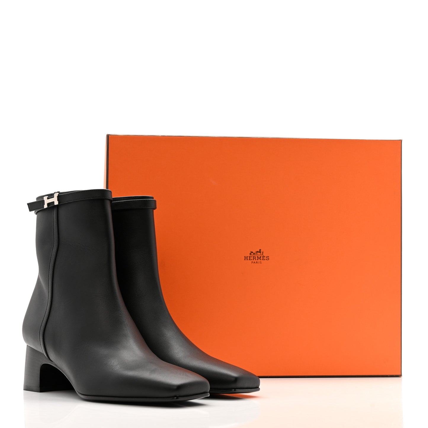 Calfskin Hommage Ankle Boots 37 Black
